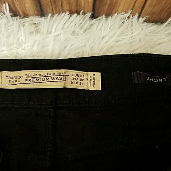 Zara Trafaluc black destroyed shorts - Picture 3 of 4